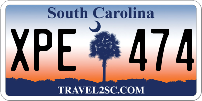 SC license plate XPE474