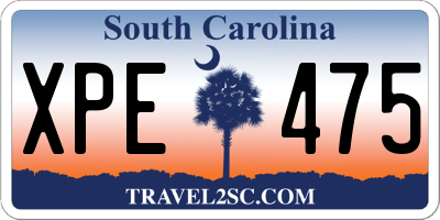 SC license plate XPE475
