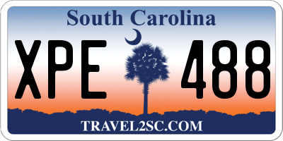 SC license plate XPE488