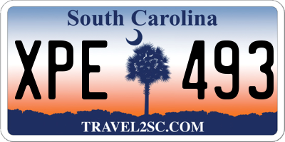 SC license plate XPE493
