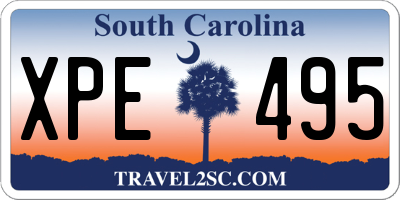 SC license plate XPE495