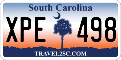 SC license plate XPE498