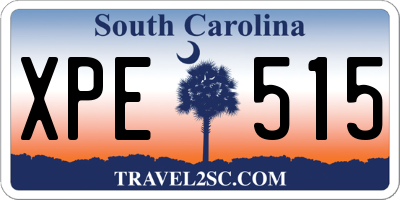 SC license plate XPE515