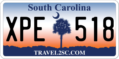 SC license plate XPE518