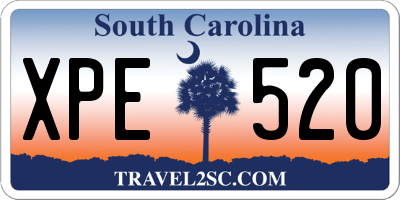 SC license plate XPE520