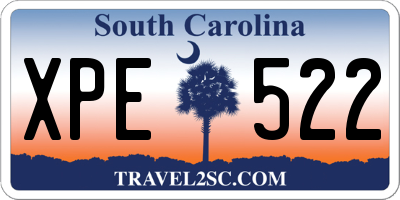 SC license plate XPE522