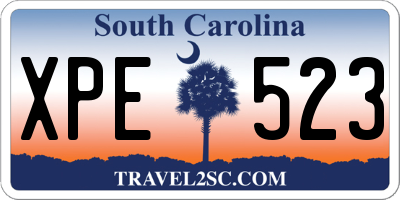 SC license plate XPE523