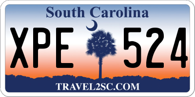 SC license plate XPE524