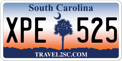SC license plate XPE525