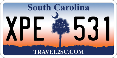 SC license plate XPE531