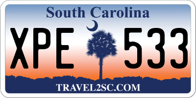SC license plate XPE533