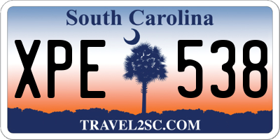 SC license plate XPE538