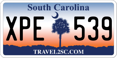 SC license plate XPE539