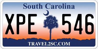 SC license plate XPE546
