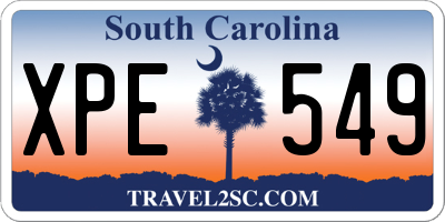 SC license plate XPE549