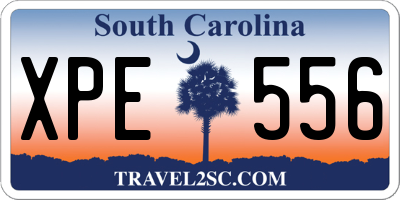 SC license plate XPE556