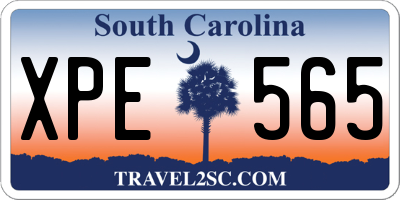 SC license plate XPE565