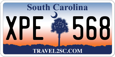 SC license plate XPE568