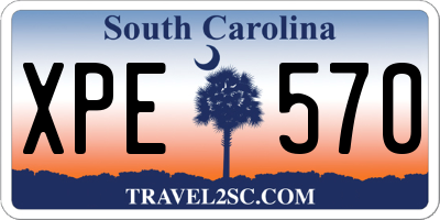 SC license plate XPE570