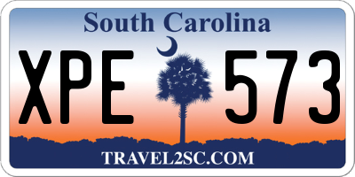 SC license plate XPE573