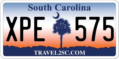 SC license plate XPE575