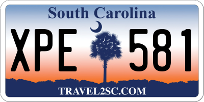 SC license plate XPE581