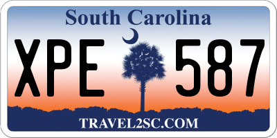 SC license plate XPE587