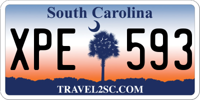 SC license plate XPE593