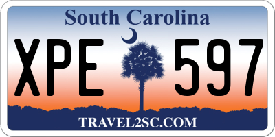 SC license plate XPE597