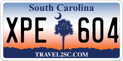 SC license plate XPE604