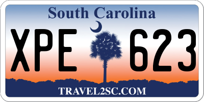 SC license plate XPE623