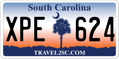 SC license plate XPE624