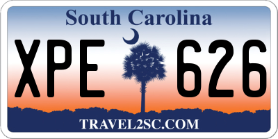 SC license plate XPE626