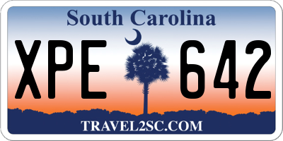 SC license plate XPE642