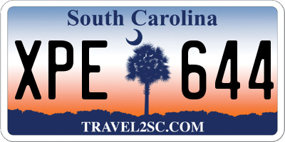 SC license plate XPE644