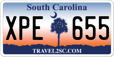 SC license plate XPE655