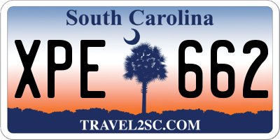 SC license plate XPE662