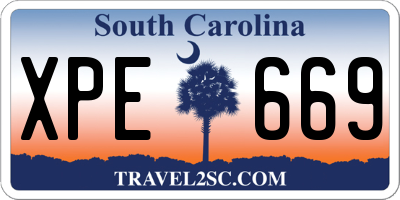 SC license plate XPE669