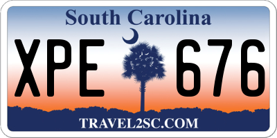 SC license plate XPE676