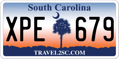 SC license plate XPE679