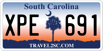 SC license plate XPE691