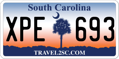 SC license plate XPE693