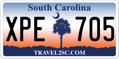 SC license plate XPE705