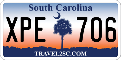 SC license plate XPE706