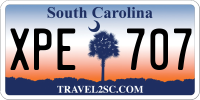 SC license plate XPE707
