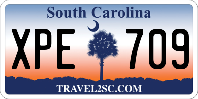 SC license plate XPE709