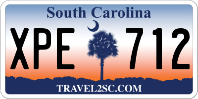 SC license plate XPE712