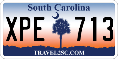 SC license plate XPE713