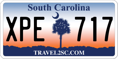 SC license plate XPE717
