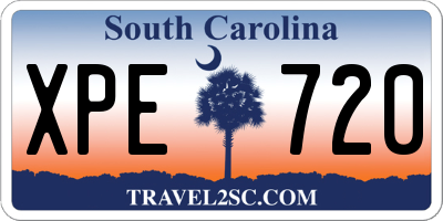 SC license plate XPE720
